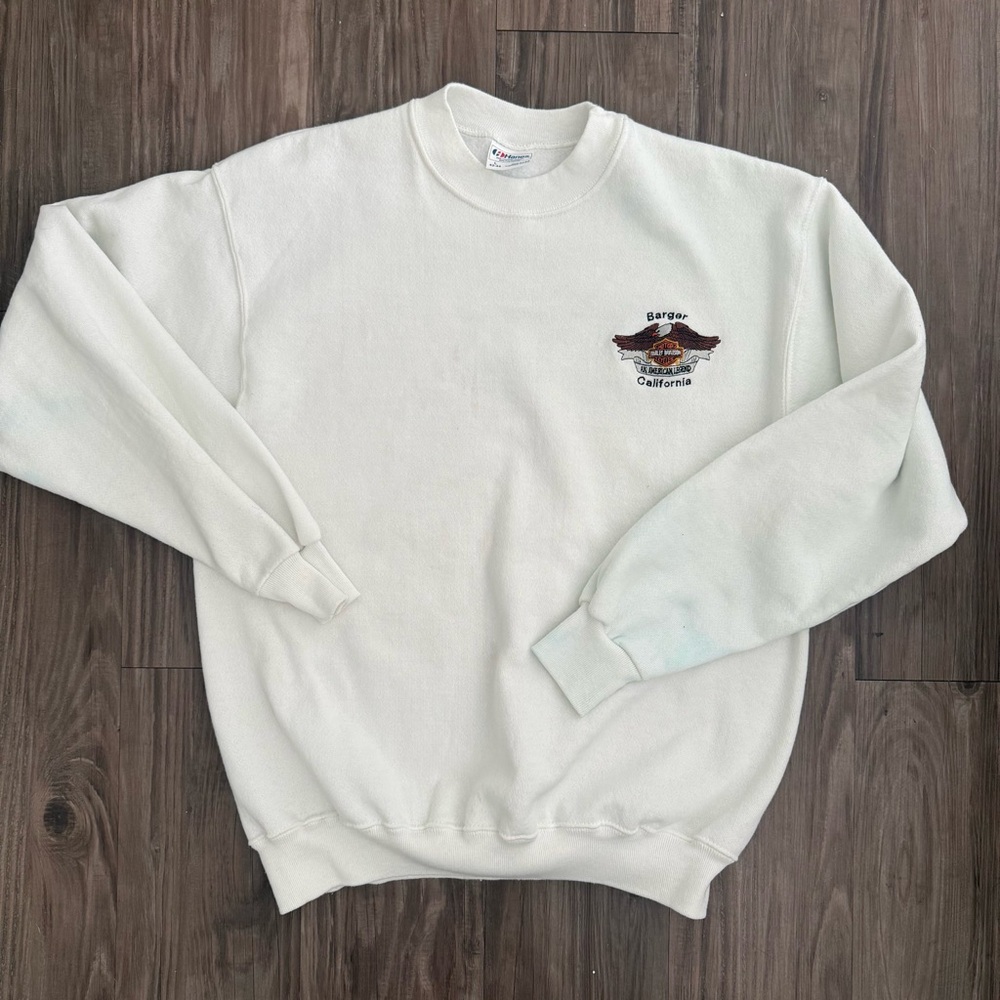 Harley-Davidson White Crewneck Sweater